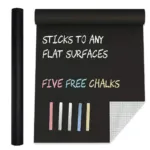 Black Matte Adhesive Chalkboard Contact Paper Vinyl Wall Decal Poster Alternative Bonus Chalks & Marker-Peel & Stick DIY Size 122 x 45 cm-4032