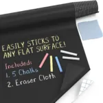 Black Matte Adhesive Chalkboard Contact Paper Vinyl Wall Decal Poster Alternative Bonus Chalks & Marker-Peel & Stick DIY Size 122 x 45 cm-4032