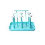 Classic Glass Stand Rolex 6 Hooks Cup Holder Stand Durable Plastic Pullout-Blue 7187