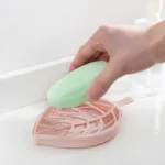 Double Layer Portable Leaf Shape Multi-functional Soap Tray
