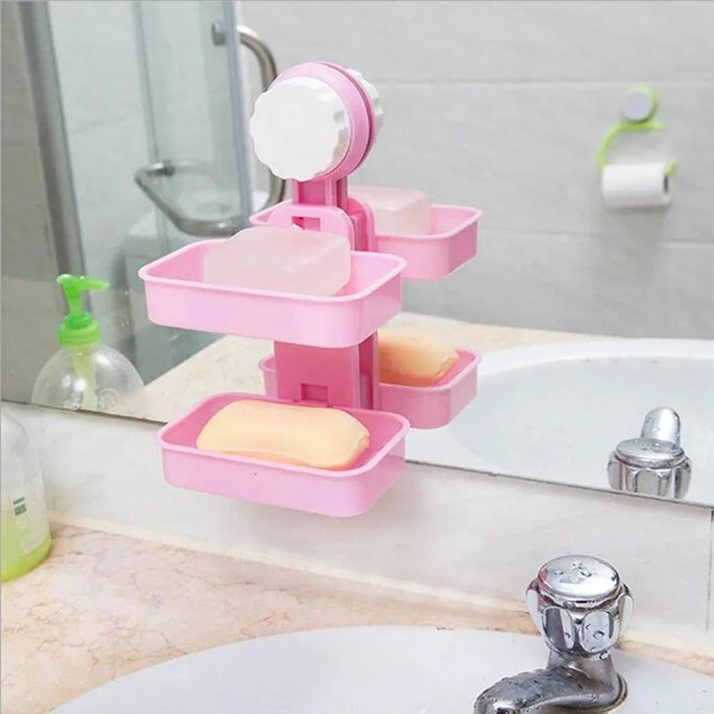 Double Layer Soap Box Tray Holder