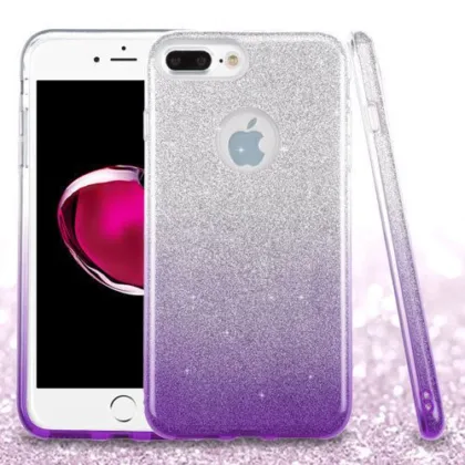 Gradient Dreamy Stars Shine Jelly Fancy Back Cover for iPhone 7 and 7S