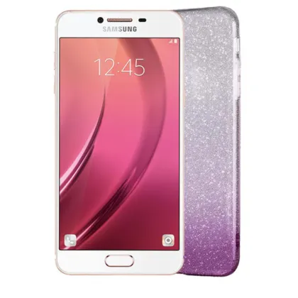 Gradient Dreamy Stars Shine Jelly Fancy Back Cover for Samsung Galaxy C5