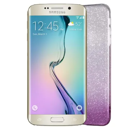 Gradient Dreamy Stars Shine Jelly Fancy Back Cover for Samsung Galaxy S6 Edge