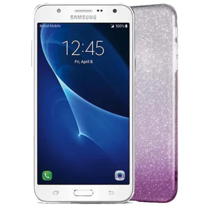 Gradient Dreamy Stars Shine Jelly Fancy Back Cover for Samsung J7 (2015)