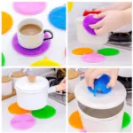 Heat Resistant Silicon Sponge Dishwasher Scrubber Pad - Multicolor