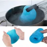 Heat Resistant Silicon Sponge Dishwasher Scrubber Pad - Multicolor