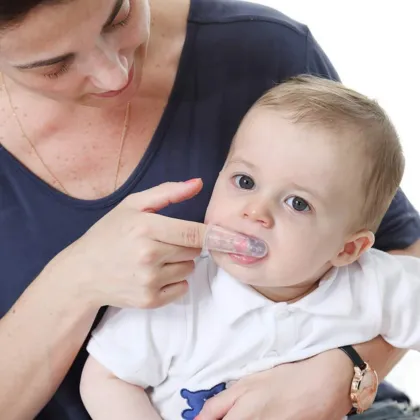 Kids Silicone Tongue Brush and Theether