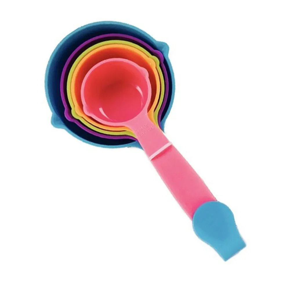 Measuring Spoons, Mixed Colors — Set of 5 Pcs