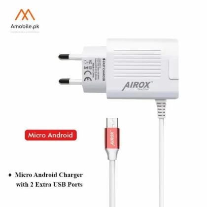 Micro Android Fast 3A Charger Cable with 2 Extra USB Port