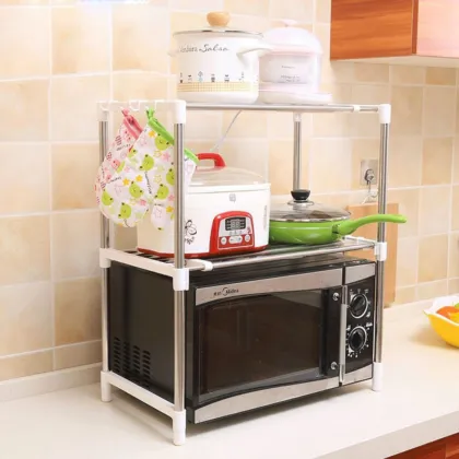 Multi-function Unique Double Microwave Stand Shelf