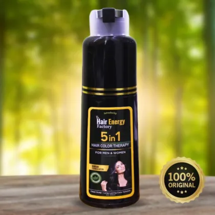 Natural 5-in-1 Hair Color Shampoo for Men and Women - Black & Brown Available