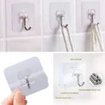 Pack of 12 - Adhesive Wall Hooks, Heavy Duty Coat Hooks Waterproof and Oilproof Seamless Hooks for Bathroom Kitchen