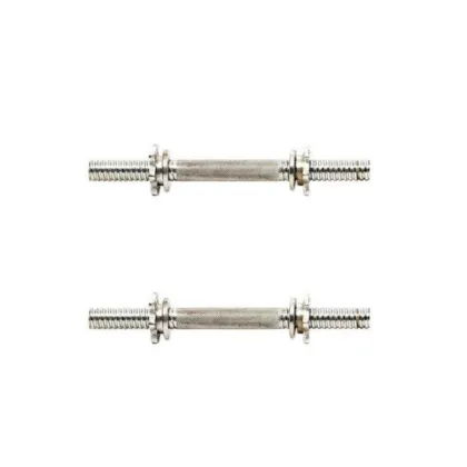 Pack of 2-Chrome Dumbbell Rod - Silver