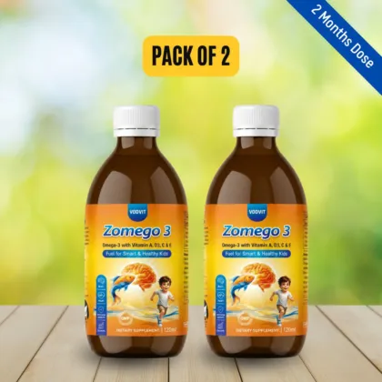 Pack of 2 - Zomego Omega-3 Fish Oil Syrup for Kids