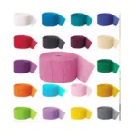 Pack of 6-Crepe Streamer-Multicolour 1.75x970 inches