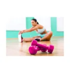 Pair of 4 kg Vinyl Neoprene Coated Dumbbells- Red