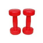 Pair of 4 kg Vinyl Neoprene Coated Dumbbells- Red