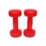 Pair of 5 Kg Vinyl Neoprene Coated Dumbbells - Red