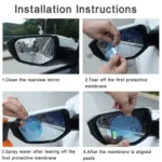 Pair of Round Rainproof Anti Fog Film for car mirrors