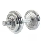 Set of 12 - 1 ft Dumbbells Rod and 30 KG Chrome Plates Complete Home Gym Set - 8511