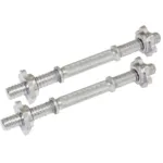 Set of 12 - 1 ft Dumbbells Rod and 30 KG Chrome Plates Complete Home Gym Set - 8511