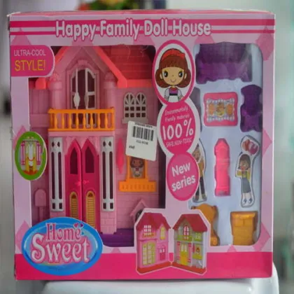 Solo Doll House with Accessories - Play House - Pink