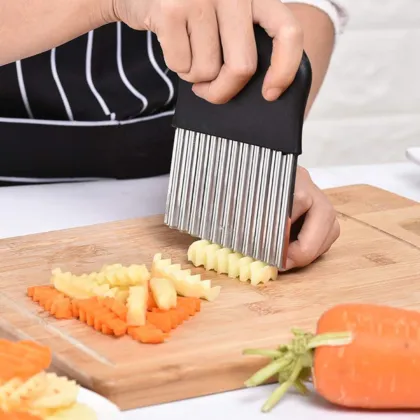 Stainless Steel Fries Vegetable Fruit Cutter - Multicolor