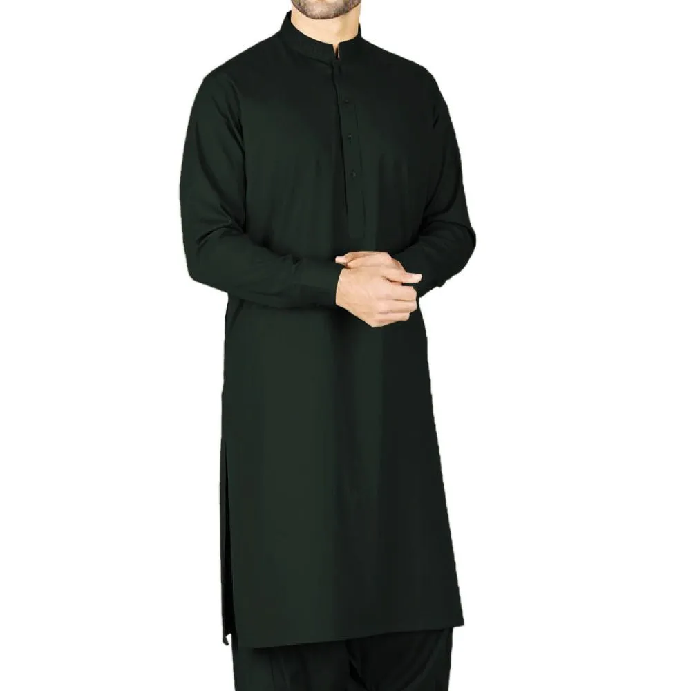 Unstiched Wash & Wear Gents Shalwar Kameez Fabric - Bottom Green