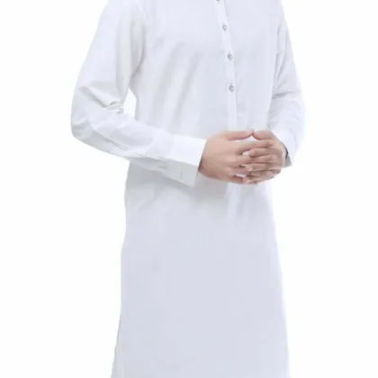 Unstitched Boski Gents Suit - White - 4 Meters