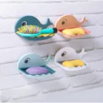 Whale Shape Soap Box Suction Cup Wall Mount