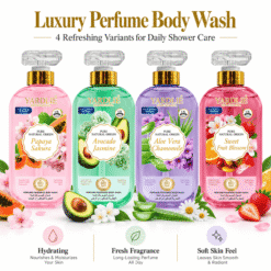 Yardlie Professional Perfume Fragrance Body Wash for Men & Women – Moisturizing Daily Shower Gel, 4 Assorted Random Variants in Pakistan